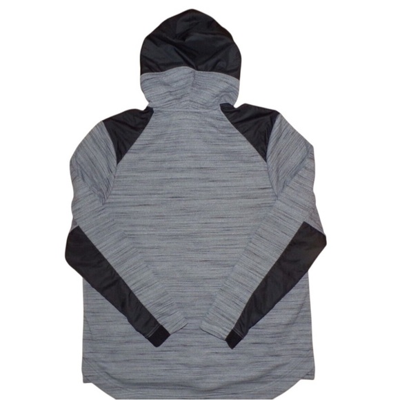 NIKE BASKETBALL DRI-FIT Large L FULL Zipper Gray Black Hooded Jacket AQ4165-010 - Picture 2 of 5